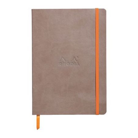 Achetez Carnet 160 pages RHODIARAMA format A5, ligné, couverture souple en simili cuir, taupe 11740..