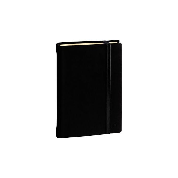 Carnet ligné Silk 16x24cm noir 2371197Q QUO VADIS