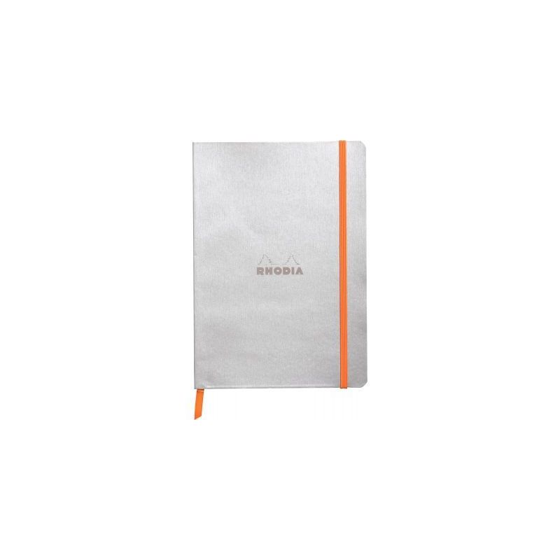 Achetez Carnet 160 pages RHODIARAMA format A5, ligné, couverture souple en simili cuir, argent 1174.. Achetez Carnet 160 pages RHODIARAMA format A5, ligné, couverture souple en simili cuir, argent 1174..