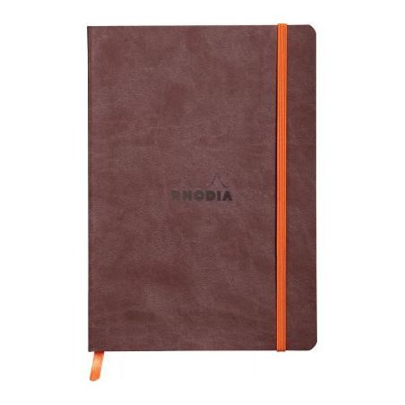 Achetez Carnet RHODIARAMA format A5 160 pages, ligné, couverture souple en simili cuir, chocolat 11..