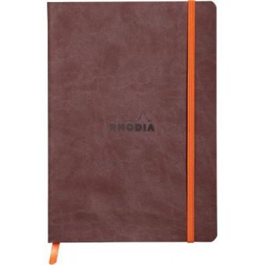 Achetez Carnet RHODIARAMA format A5 160 pages, ligné, couverture souple en simili cuir, chocolat 11..