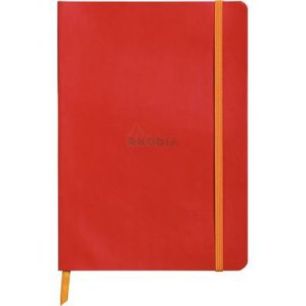 Achetez Carnet RHODIARAMA format A5 160 pages, ligné, couverture souple en simili cuir, rouge coque..