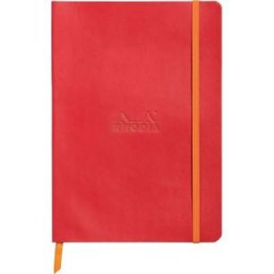 Achetez Carnet 160 pages RHODIARAMA format A5, 5x5, couverture souple en simili cuir, rouge coquelic..