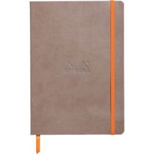 Achetez Carnet 160 pages RHODIARAMA format A5, 5x5, couverture souple en simili cuir, taupe 117818C ..