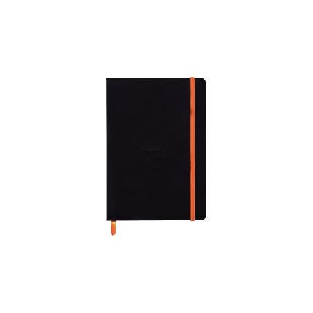 Achetez RHODIA Carnet Rhodiarama souple 14,8x21cm 160 pages lignées avec élastique. Couverture sim..