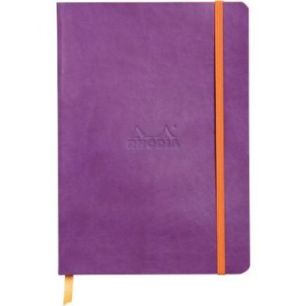 Achetez Carnet 160 pages RHODIARAMA format A5, 5x5, couverture souple en simili cuir, violet 117819C..