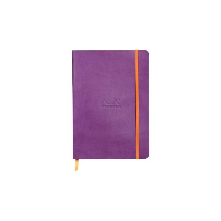 Carnet 160 pages RHODIARAMA format A5, 5x5, couverture souple en simili cuir, violet 117819C RHODIARAMA CLAIRE(...)