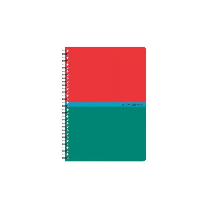 CONQUERANT C7 Carnet reliure spirale 14,8x21 cm 180 pages 70g petits carreaux 5x5