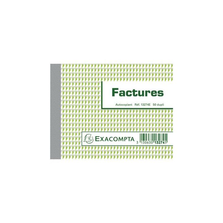 Manifold facture NCR format 10,5x13,5cm 50 duplicatas autocopiants 13274E EXACOMPTA