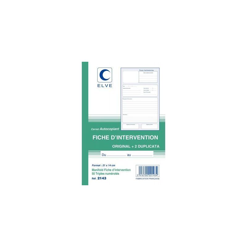 Achetez Manifold Fiche d'intervention 50 triplicatas 2143 LEBON & VERNAY pas cher sur Ma Rentrée Sc.. Achetez Manifold Fiche d'intervention 50 triplicatas 2143 LEBON & VERNAY pas cher sur Ma Rentrée Sc..