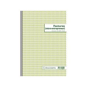 Manifold Facture micro-entrepreneur format 21x29.7cm 50 duplicatas autocopiants 13291E EXACOMPTA Manifold Facture micro-entrepreneur format 21x29.7cm 50 duplicatas autocopiants 13291E EXACOMPTA
