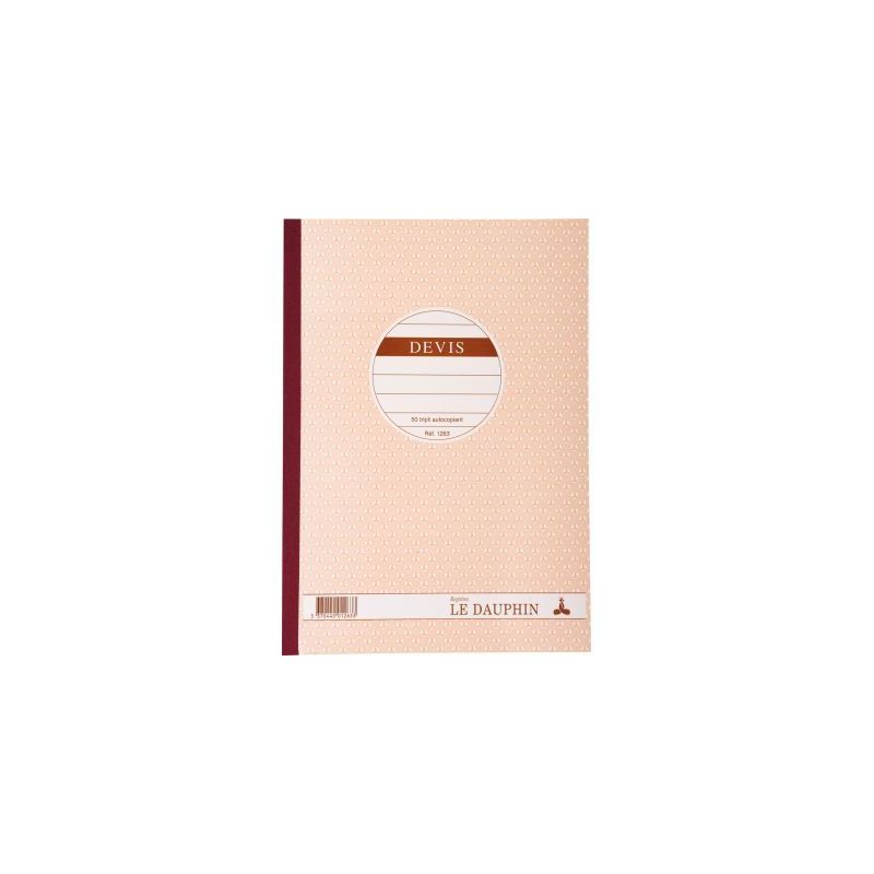 Achetez Manifold Devis NCR format 21 x 29,7 cm 50 triplicatas autocopiants 1263D LE DAUPHIN pas cher.. Achetez Manifold Devis NCR format 21 x 29,7 cm 50 triplicatas autocopiants 1263D LE DAUPHIN pas cher..