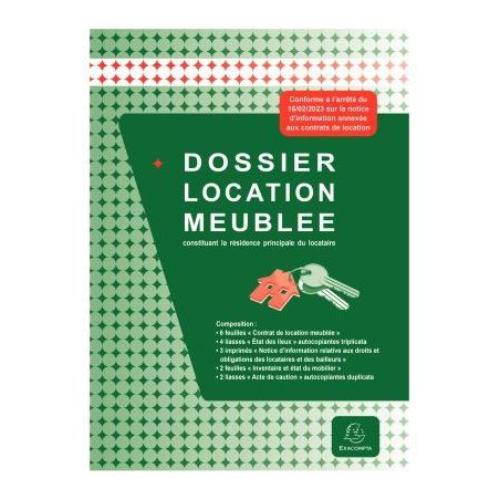 Achetez Paquet de 5 dossiers contrat de location meublée 49E EXACOMPTA pas cher sur Ma Rentrée Sco..
