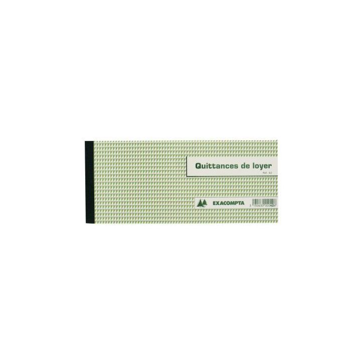 Carnet de 50 quittances de loyer, format 10 x 16 cm 42E EXACOMPTA