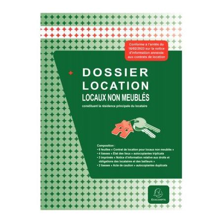 Achetez Paquet de 5 dossiers de contrats de location locaux non meublés 44E EXACOMPTA pas cher sur ..
