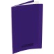 CONQUERANT C9 Cahier piqûre 21x29,7cm 96 pages 90g grands carreaux Séyès. Couverture polypropylène Violet
