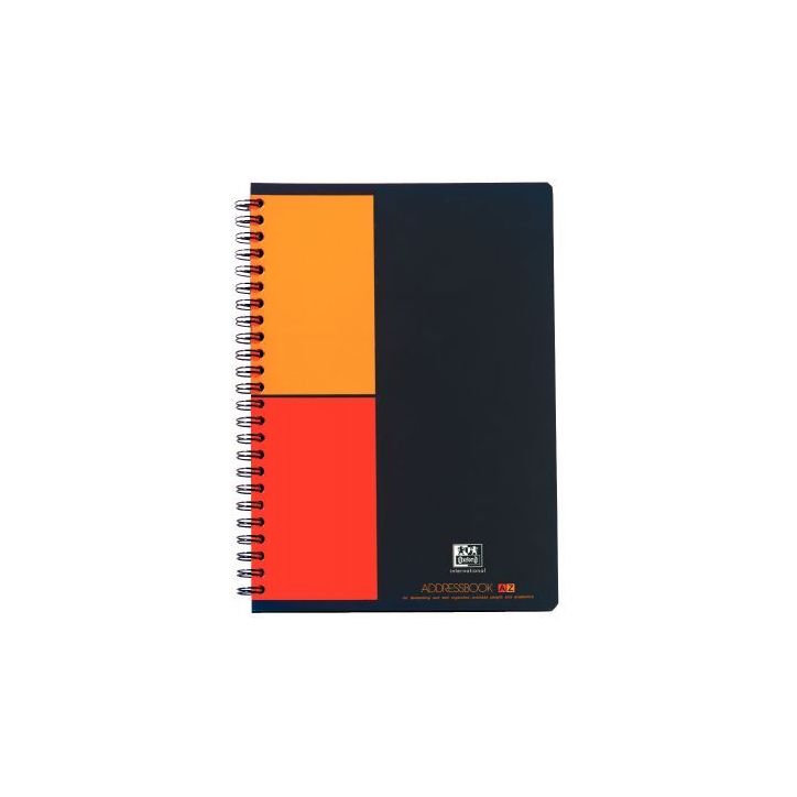 Répertoire à reliure intégrale ADDRESSBOOK 144 pages format A5 100103165 OXFORD INT HAMELIN