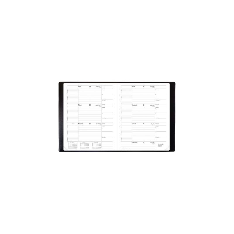 Achetez Agenda semainier août à août le principal noir 164034Q QUO VADIS pas cher sur Ma Rentrée..