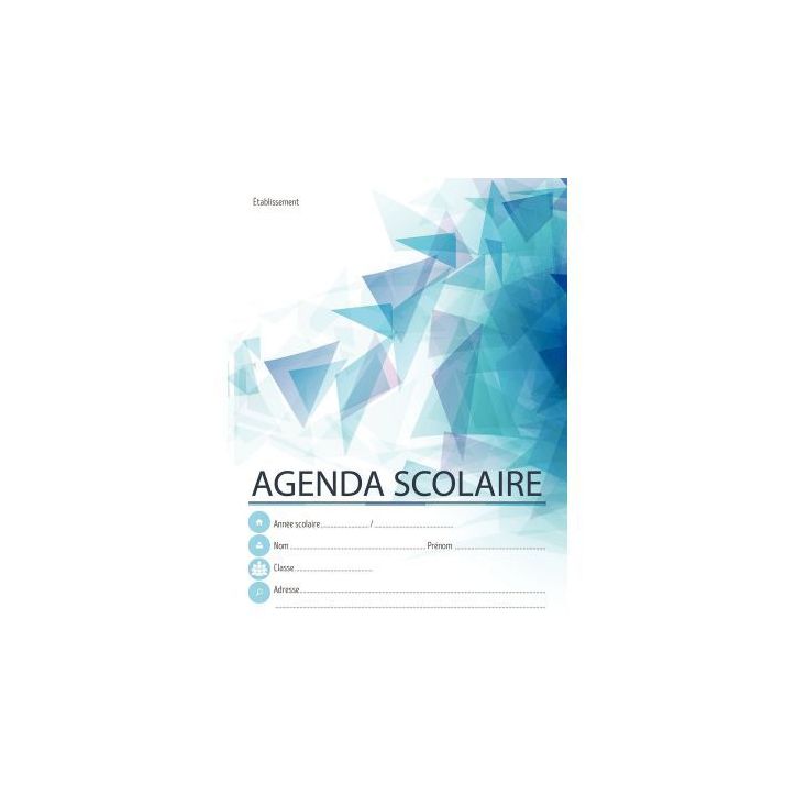 Agenda scolaire 17x22 cm 80 pages agrafées couverture dossier 250g 9840 FUZEAU