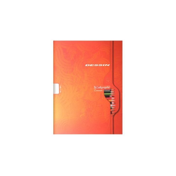 Cahier de dessin 96 pages format 24x32 cm papier blanc uni 120g 7555C