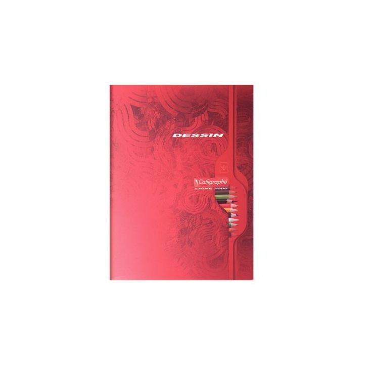 Cahier de dessin 32 pages format 17x22 cm papier blanc uni 90g 7551C