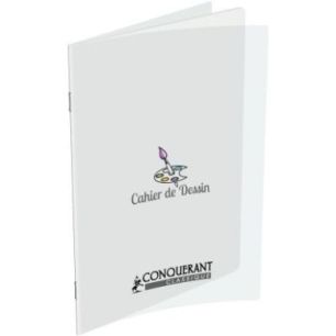 Achetez Cahier de dessin 32 pages 17x22 cm uni 90g, couverture en polypropylène incolore 400002786 ..