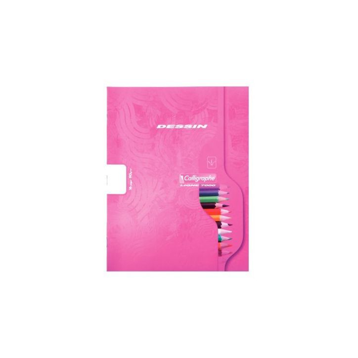 Cahier de dessin 16 pages format 17x22 cm papier blanc uni 90g 551C