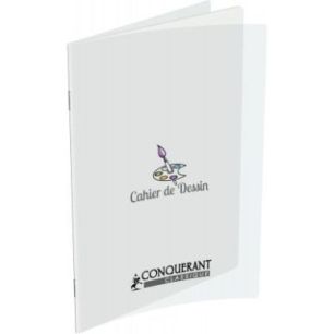 Achetez CONQUERANT C9 Cahier de dessin piqûre 96 pages unies 24x32cm. Couverture polypro incolore p..
