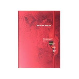 Cahier de dessin 32 pages format 17x22 cm papier blanc uni 120g 7552C Cahier de dessin 32 pages format 17x22 cm papier blanc uni 120g 7552C