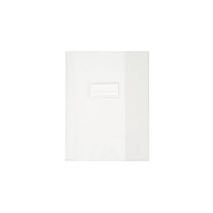 Paquet de 10 protèges-cahier épaisseur 21/100ème 17x22cm PVC cristal incolore 1110435 inc