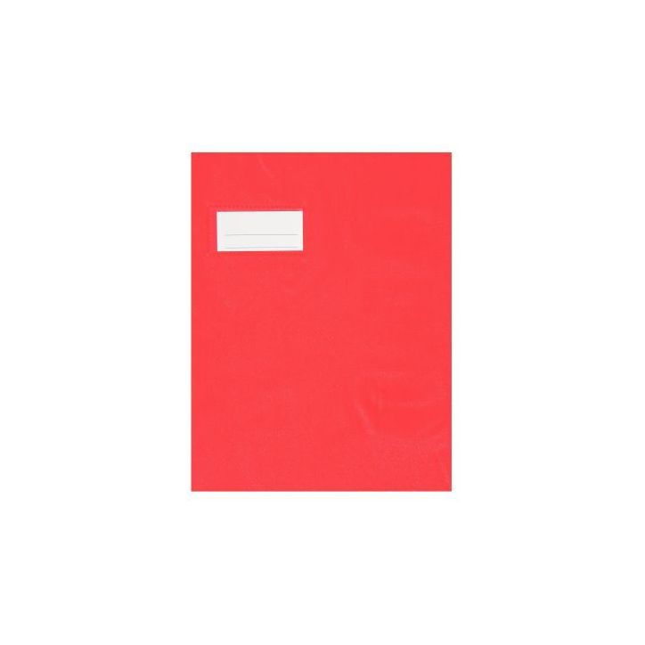 Paquet de 10 protèges-cahier épaisseur 21/100ème 17x22 cm PVC rouge 1110433 rouge