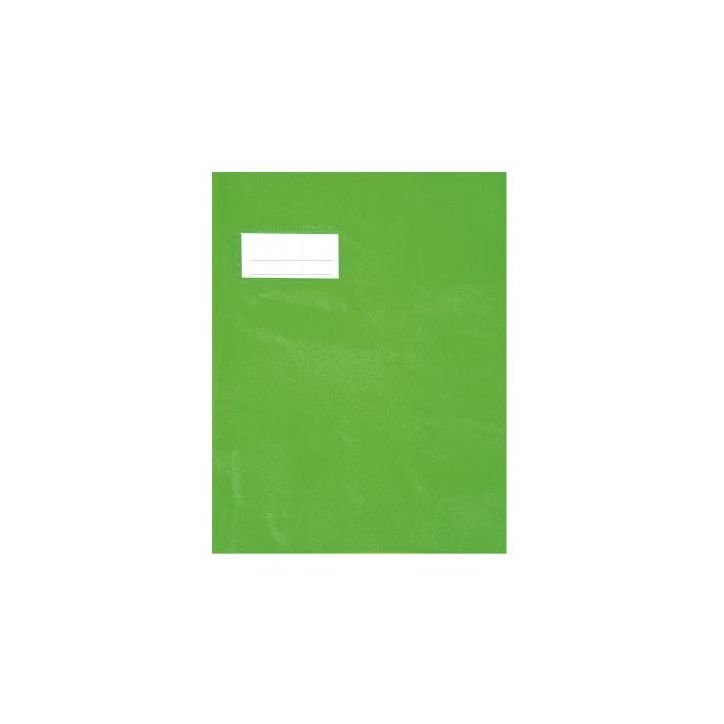 Paquet de 10 protèges-cahier épaisseur 21/100ème 17x22 cm PVC vert 1110433 vert
