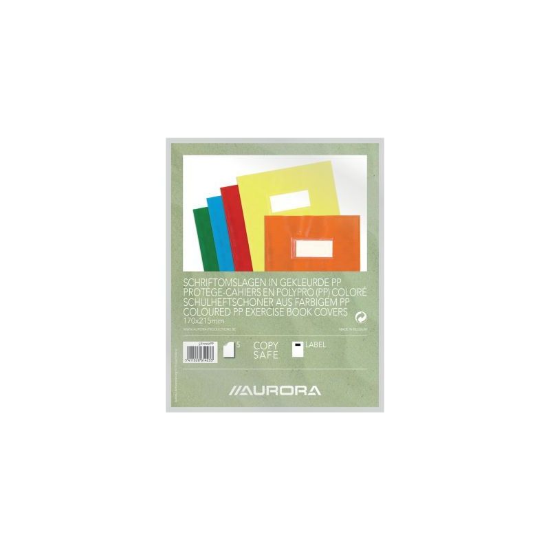 Achetez Paquet de 5 protège-cahiers PP opaque + étiquette, format A5, coloris assortis 5X11102PP A..