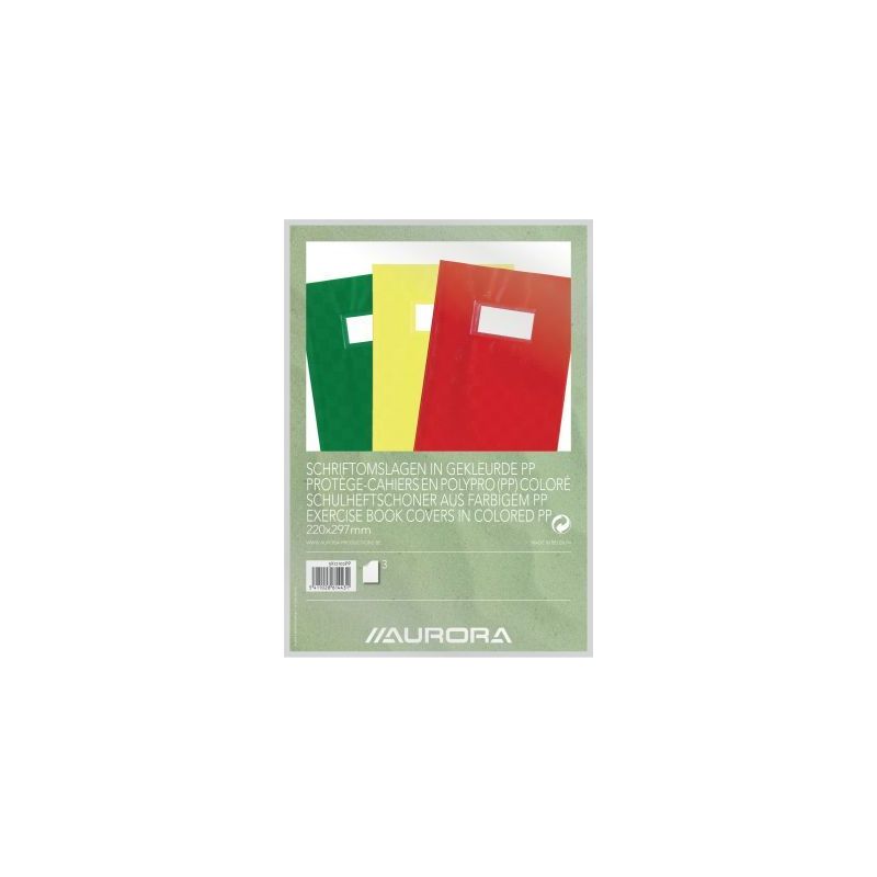 Achetez Paquet de 3 protège-cahiers PP opaque + étiquette, format A4, coloris assortis 3X12102PP A..