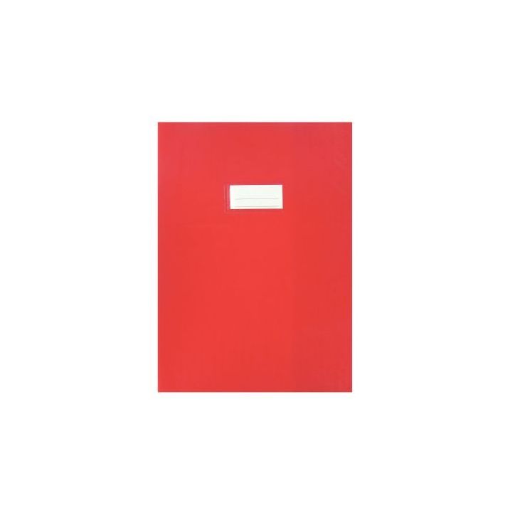 Paquet de 10 protèges-cahier épaisseur 21/100ème 21x29,7cm PVC rouge 1110436 rouge