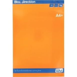 Achetez Bloc 70g agrafé en tête 160 pages petits carreaux 5x5 maxi format A4+ 21 x 31,8 cm pas che..