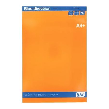 Achetez Bloc 70g agrafé en tête 160 pages petits carreaux 5x5 maxi format A4+ 21 x 31,8 cm pas che..