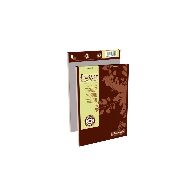 Achetez Bloc de bureau FOREVER papier recyclé 70g, 100 feuilles format A5, quadrillé 5x5 17255C FO..