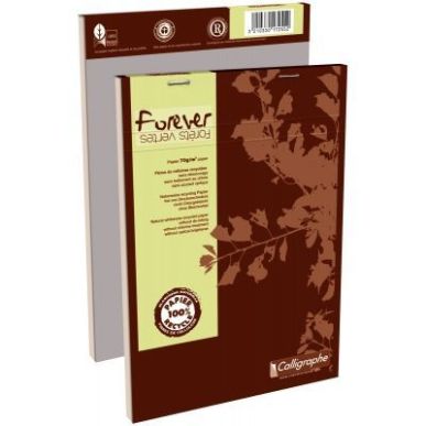 Achetez Bloc de bureau FOREVER papier recyclé 70g, 100 feuilles format A5, quadrillé 5x5 17255C FO..
