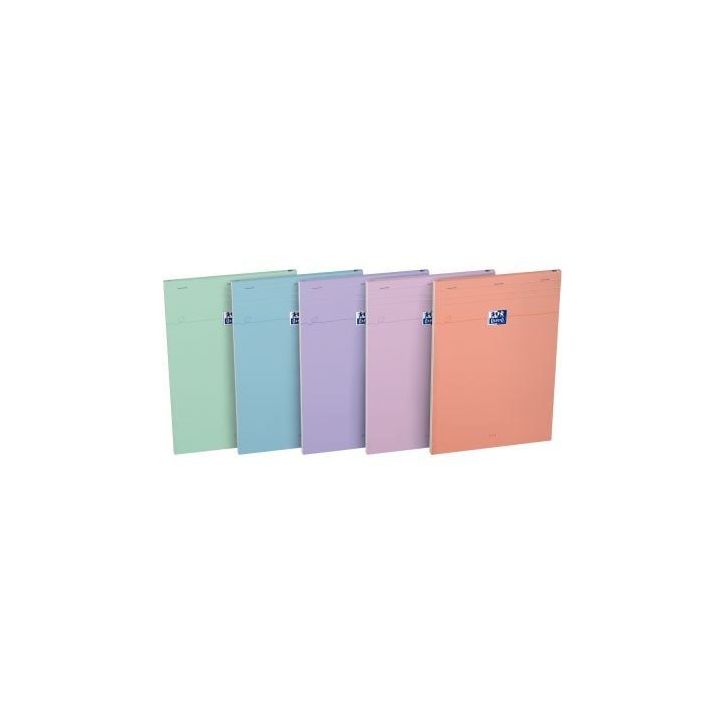 Bloc OXFORD SMART 80 feuilles, format A4, quadrillé 5x5, coloris pastel assortis 400191244 OXFORD HAMELIN