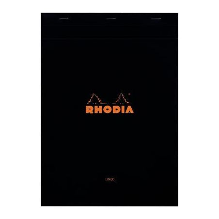 Achetez Bloc de bureau RHODIA BLACK 80 feuilles, format A4, ligné, papier blanc 80g 186009 RHODIA C..