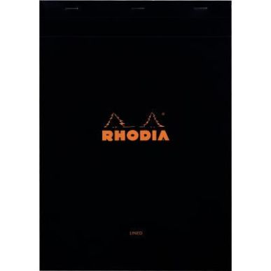 Achetez Bloc de bureau RHODIA BLACK 80 feuilles, format A4, ligné, papier blanc 80g 186009 RHODIA C..