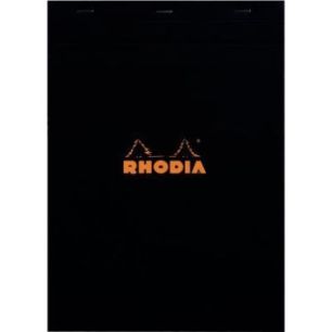 Bloc de bureau RHODIA BLACK 80 feuilles, format A4, quadrillé 5x5, papier blanc 80g 182009 RHODIA CLAIREFONTA(...)