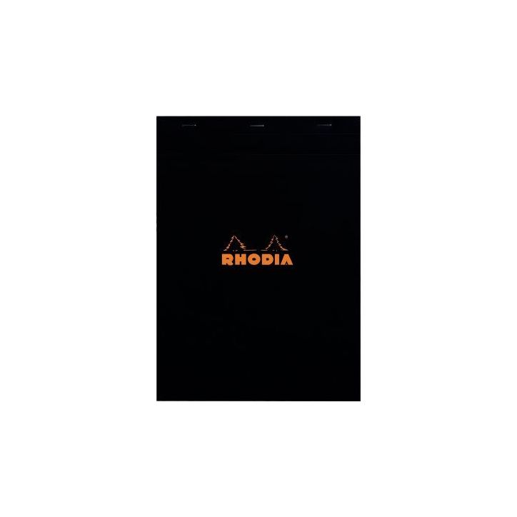Bloc de bureau RHODIA BLACK 80 feuilles, format A4, quadrillé 5x5, papier blanc 80g 182009 RHODIA CLAIREFONTA(...)