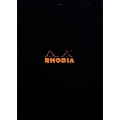 Achetez Bloc de bureau RHODIA BLACK 80 feuilles, format A4, quadrillé 5x5, papier blanc 80g 182009 ..