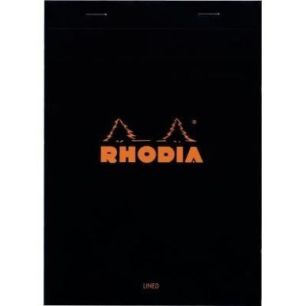 Achetez Bloc de bureau RHODIA BLACK 80 feuilles, format A5, ligné, papier blanc 80g 166009 RHODIA C..