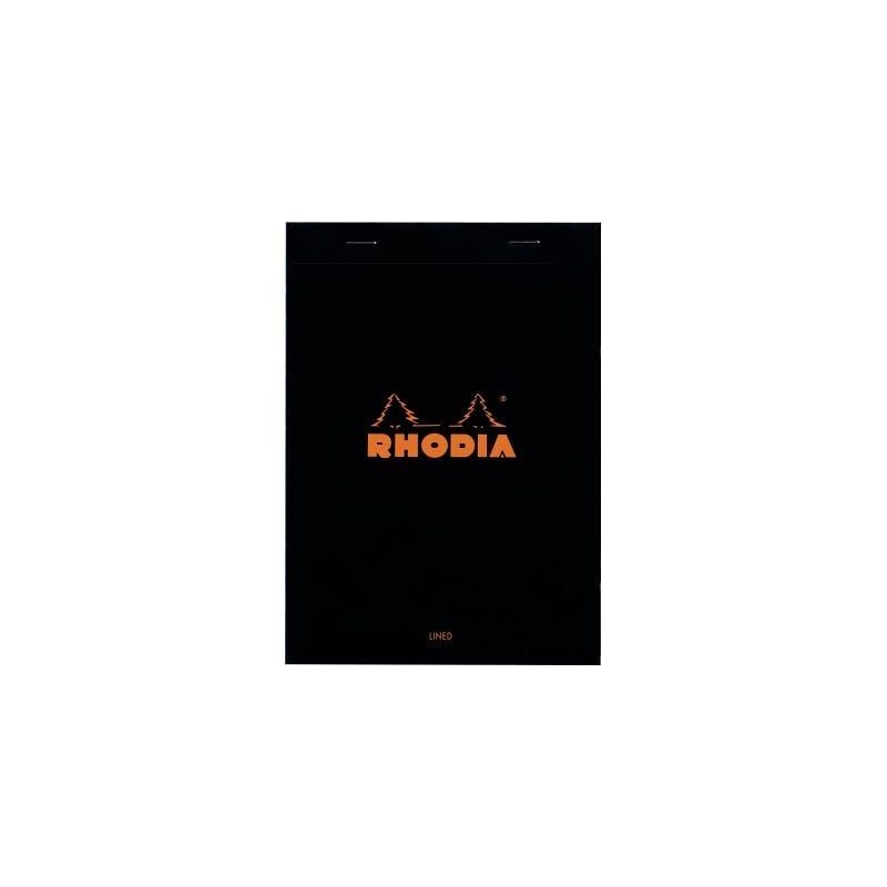 Achetez Bloc de bureau RHODIA BLACK 80 feuilles, format A5, ligné, papier blanc 80g 166009 RHODIA C..