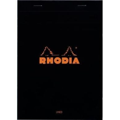 Achetez Bloc de bureau RHODIA BLACK 80 feuilles, format A5, ligné, papier blanc 80g 166009 RHODIA C..