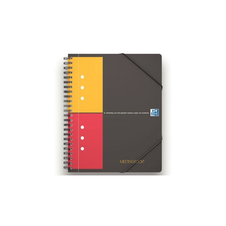 Cahier à reliure intégrale MEETINGBOOK 160 pages perforées, format A5+, quadrillé 5x5 100102104 OXFORD INT(...)
