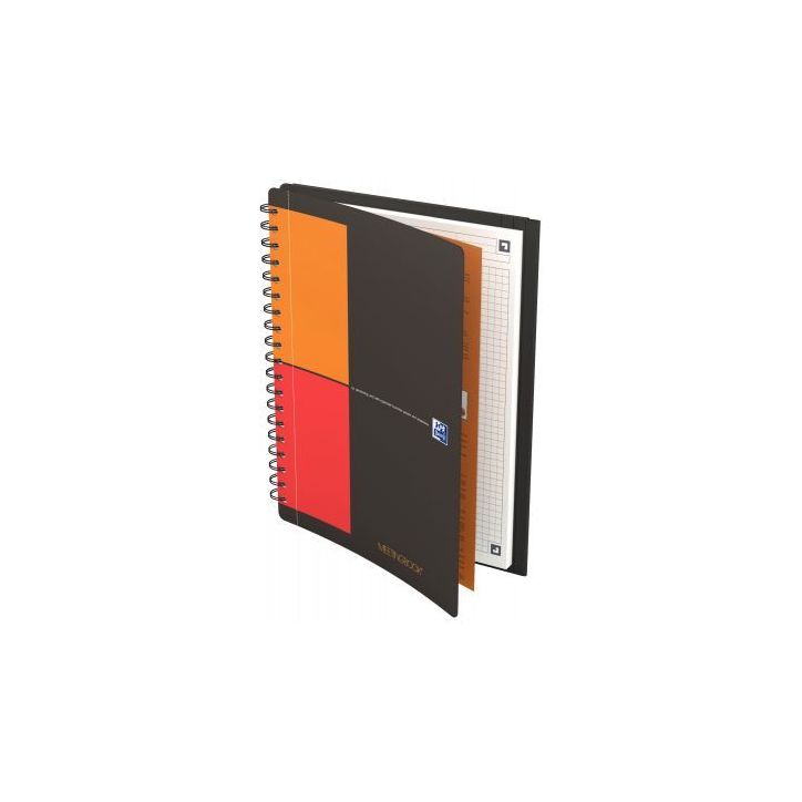 Cahier à reliure intégrale MEETINGBOOK 160 pages perforées, format tablette B5, quadrillé 5x5 400080788 OX(...)